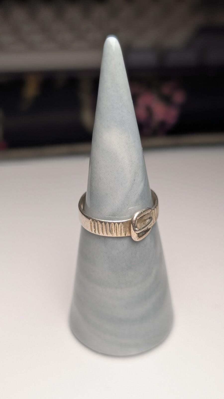 Vintage Sterling Silver Belt Buckle Ring | Size P | 925 Silver - Image 8