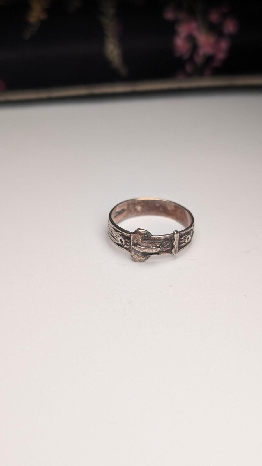 Vintage Sterling Silver 1988 Men's Belt Buckle Ring | Size P | 925 Silver