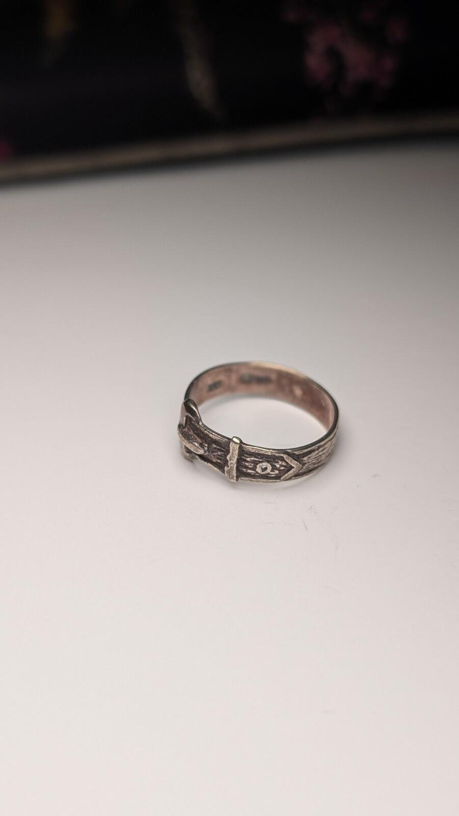Vintage Sterling Silver 1988 Men's Belt Buckle Ring | Size P | 925 Silver - Image 5