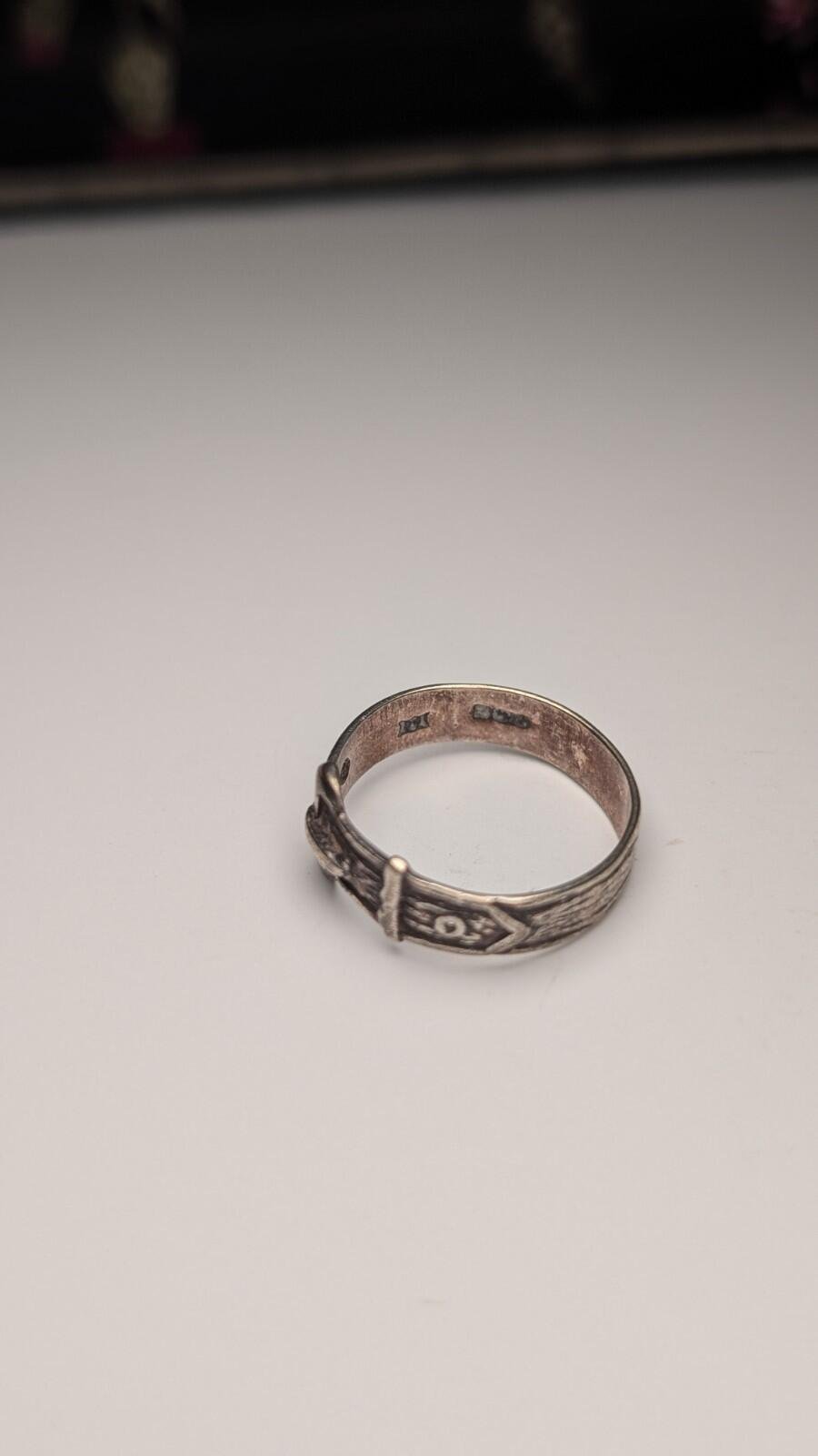 Vintage Sterling Silver 1988 Men's Belt Buckle Ring | Size P | 925 Silver - Image 6