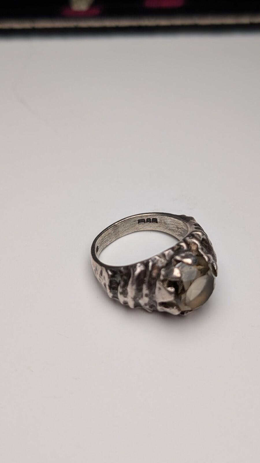 Vintage Sterling Silver 1972 London Natural Citrine Ring | Size L | 925 Silver - Image 4