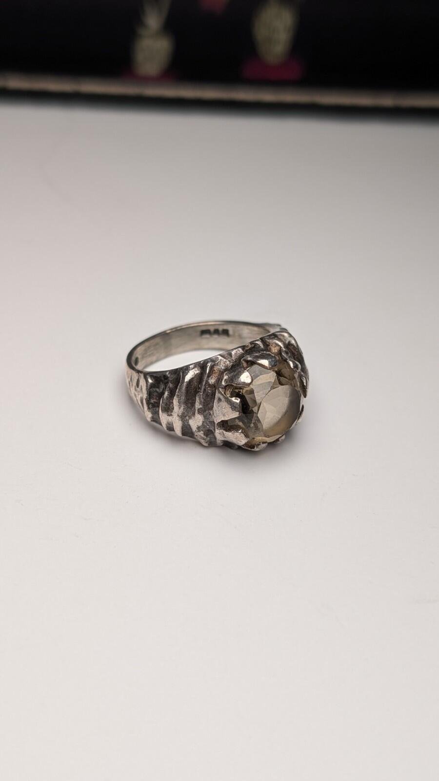 Vintage Sterling Silver 1972 London Natural Citrine Ring | Size L | 925 Silver - Image 5