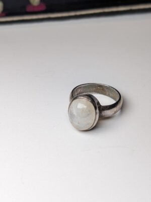 Vintage Sterling Silver 1998 Moonstone Gemstone Ring | Size O | 925 Silver
