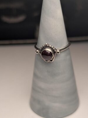 Vintage Sterling Silver Amethyst Ring | Size O 1/2 | 925 Silver