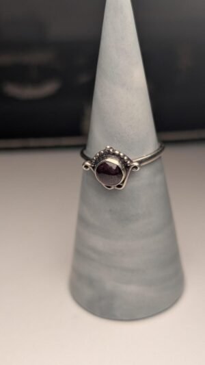 Vintage Sterling Silver Amethyst Ring | Size O 1/2 | 925 Silver