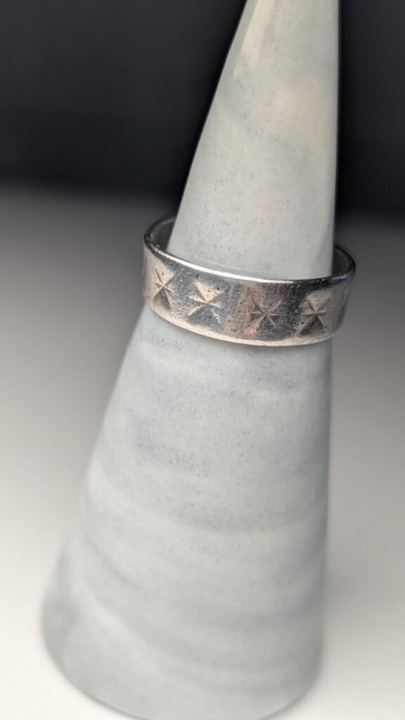 Vintage Sterling Silver Band Ring | Size M 1/2 | 925 Silver