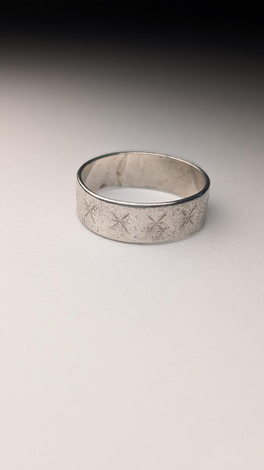 Vintage Sterling Silver Band Ring | Size M 1/2 | 925 Silver - Image 3