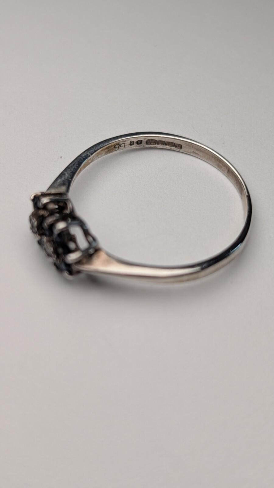 Vintage Sterling Silver 1980 Sapphire Ring | Size W | 925 Silver | Missing Stone - Image 4