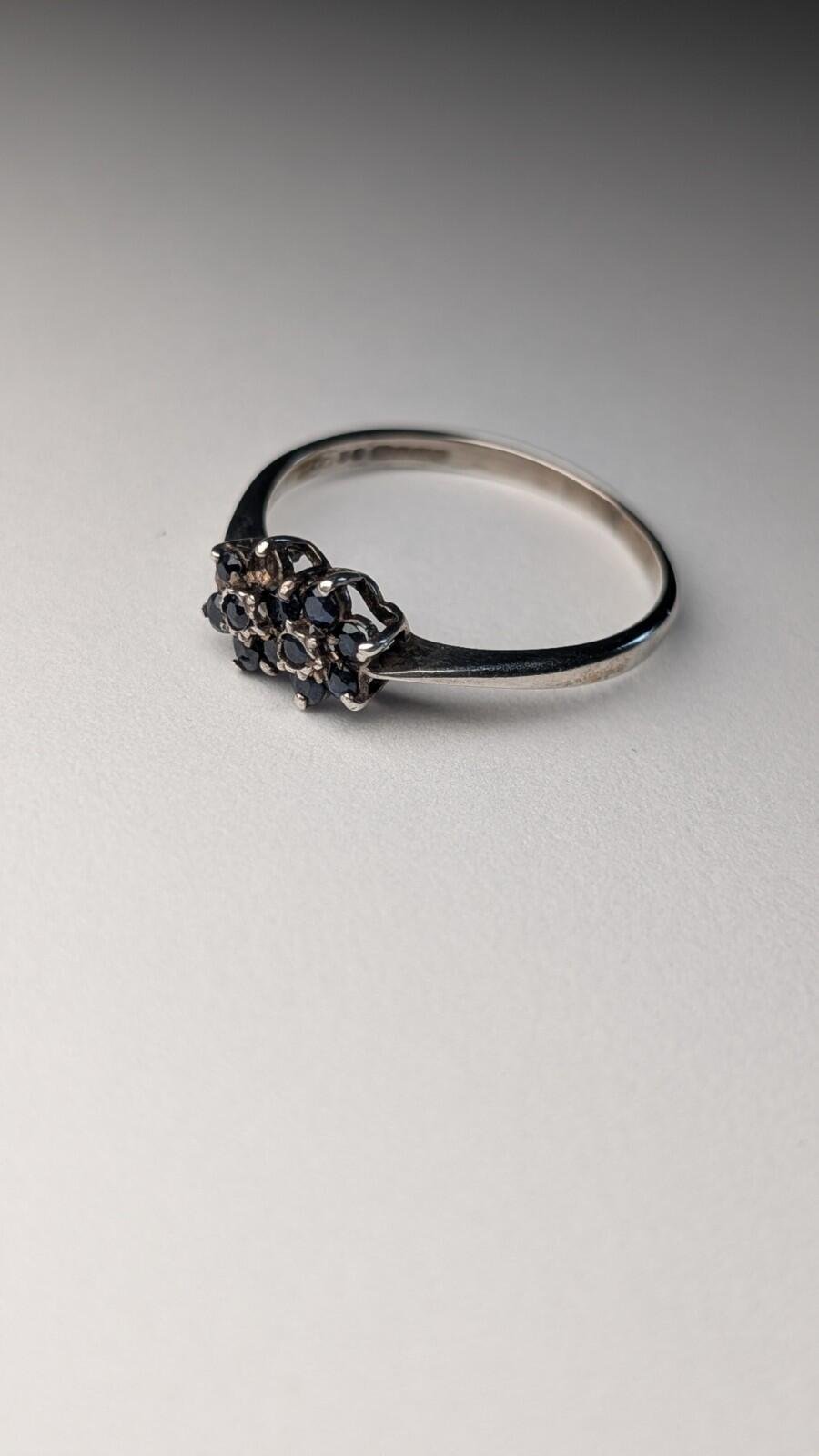 Vintage Sterling Silver 1980 Sapphire Ring | Size W | 925 Silver | Missing Stone - Image 5