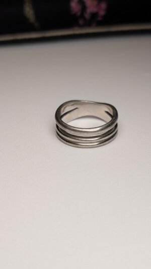 Vintage Sterling Silver Open Band Ring | Size P 1/2 | 925 Silver