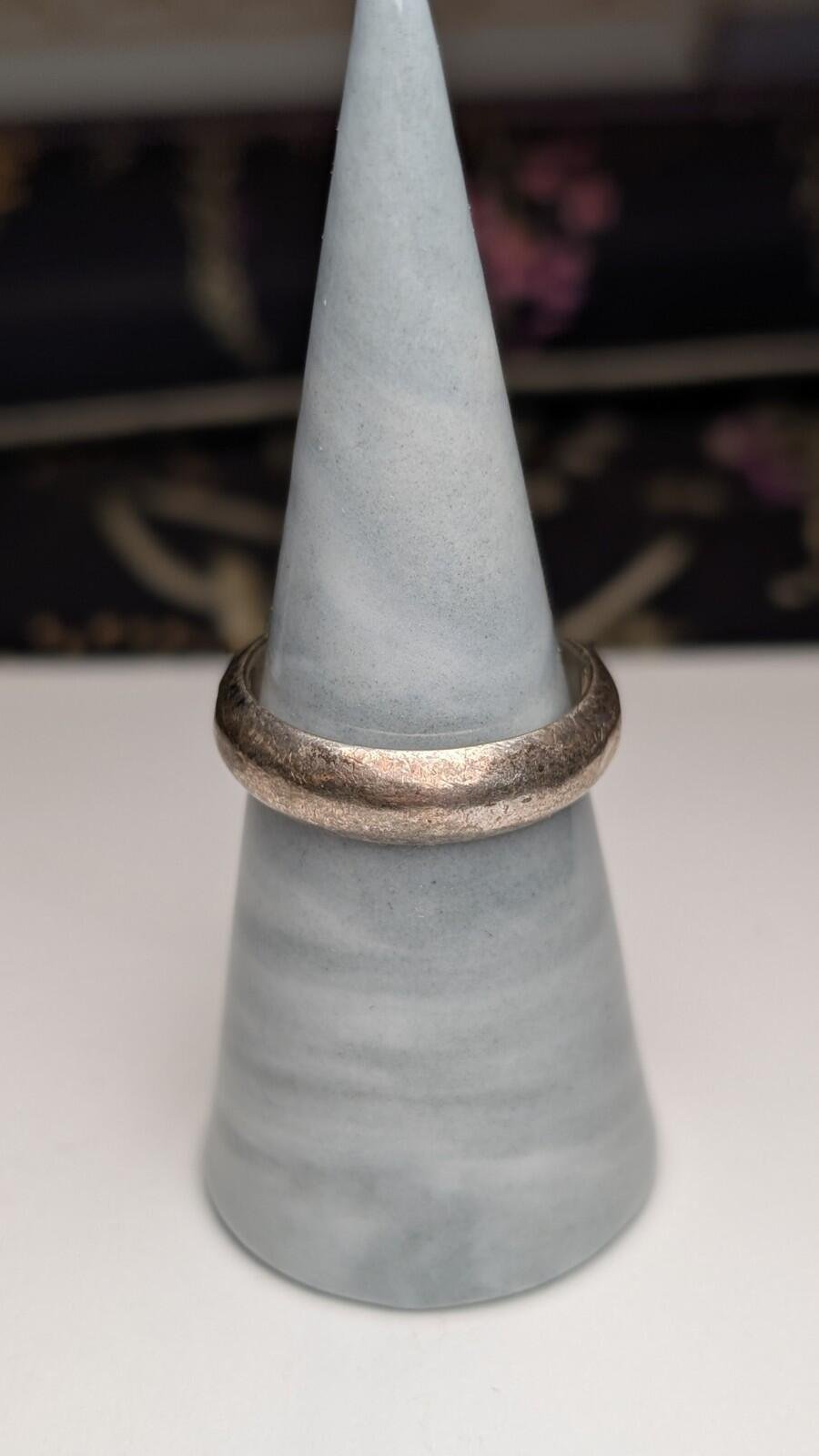 Vintage Sterling Silver Men's Band Ring | Size S 1/2 | 925 Silver