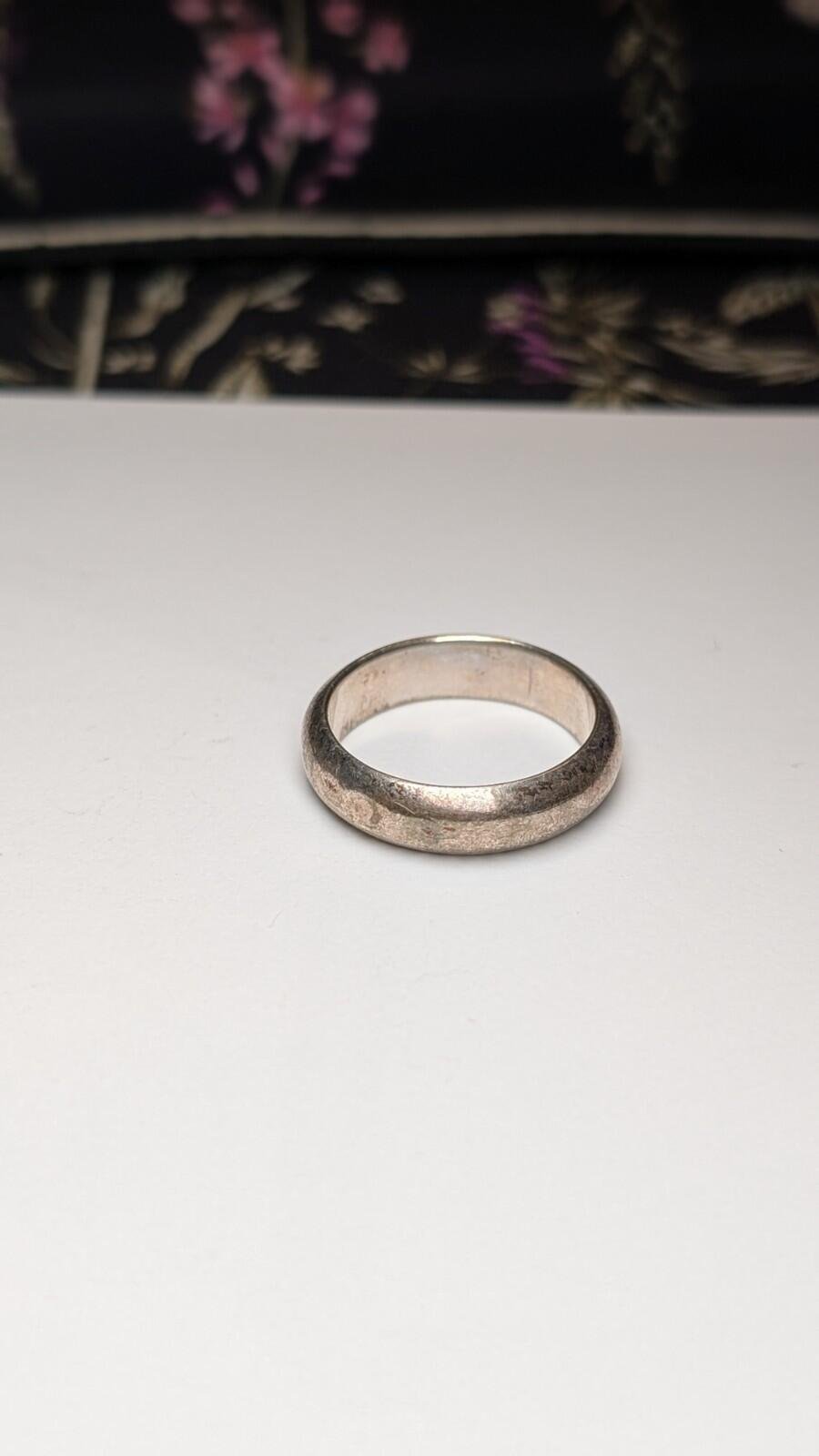 Vintage Sterling Silver Men's Band Ring | Size S 1/2 | 925 Silver - Image 3