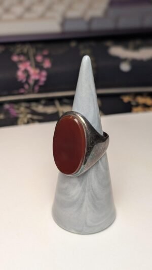 Vintage Sterling Silver Joachim S'Paliu Spain Carnelian Ring | Size N | 925