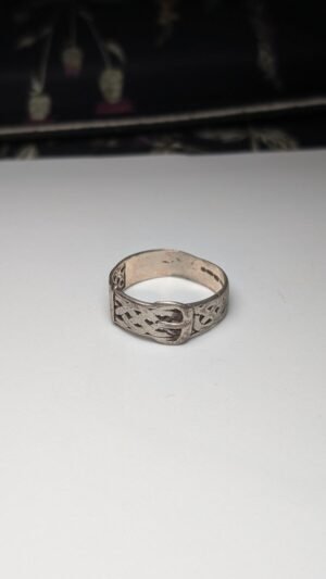 Vintage Sterling Silver Celtic Belt Buckle Ring | Size X 1/2 | 925 Silver
