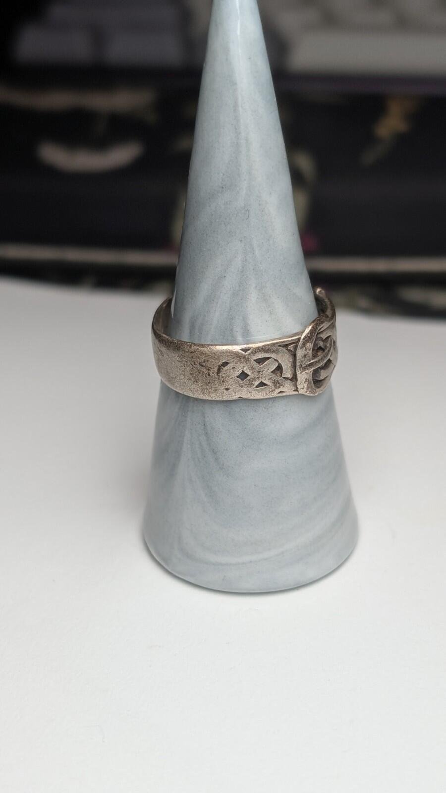 Vintage Sterling Silver Celtic Belt Buckle Ring | Size X 1/2 | 925 Silver - Image 8