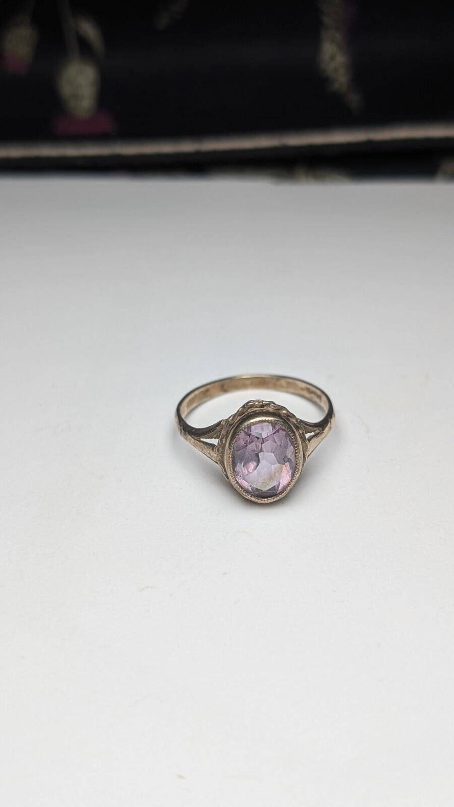 Vintage Sterling Silver 1994 Purple Amethyst Ring | Size Q | 925 Silver - Image 6
