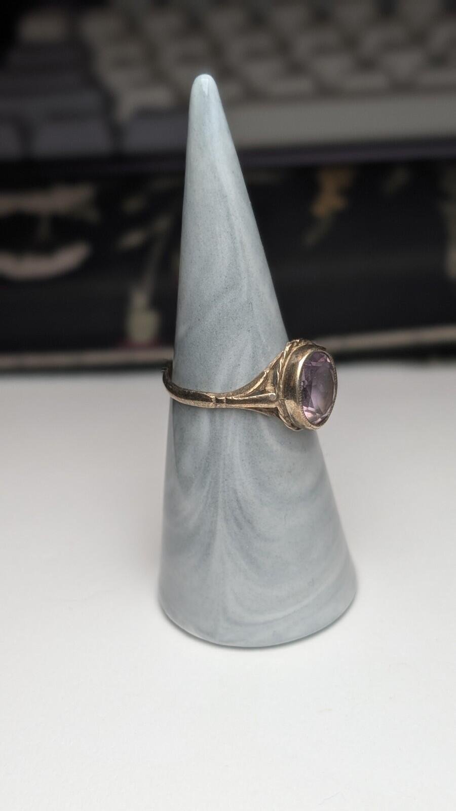 Vintage Sterling Silver 1994 Purple Amethyst Ring | Size Q | 925 Silver - Image 10