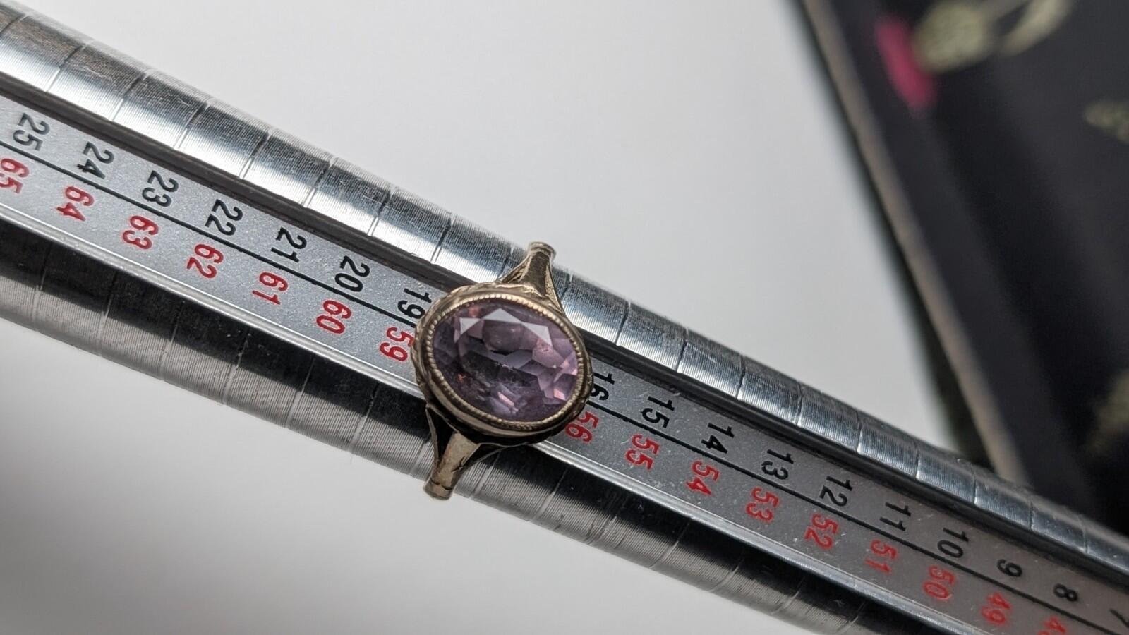 Vintage Sterling Silver 1994 Purple Amethyst Ring | Size Q | 925 Silver - Image 13