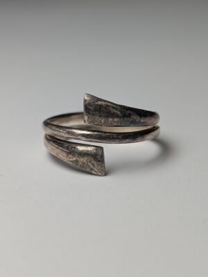 Vintage Sterling Silver Swirl Ring | Size M 1/2 | 925 Silver