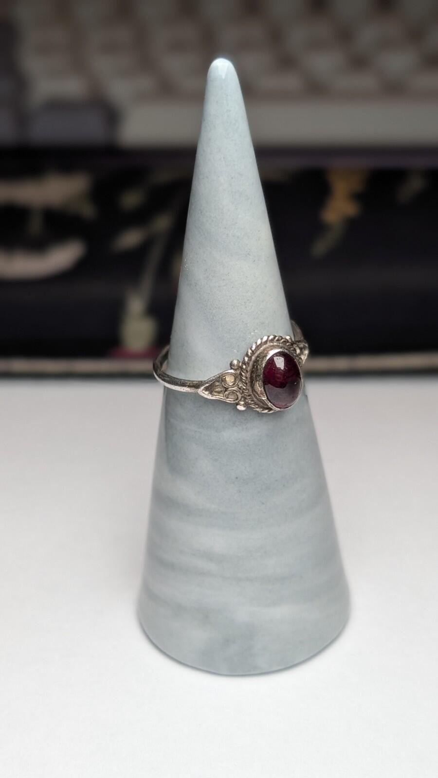 Vintage Sterling Silver Purple Amethyst Ring | Size M 1/2 | 925 Silver