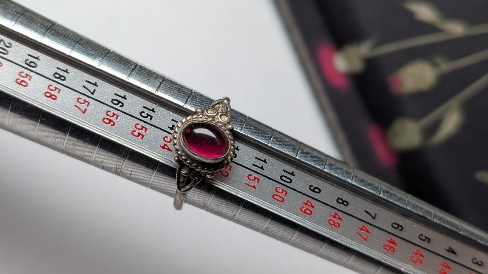 Vintage Sterling Silver Purple Amethyst Ring | Size M 1/2 | 925 Silver - Image 8