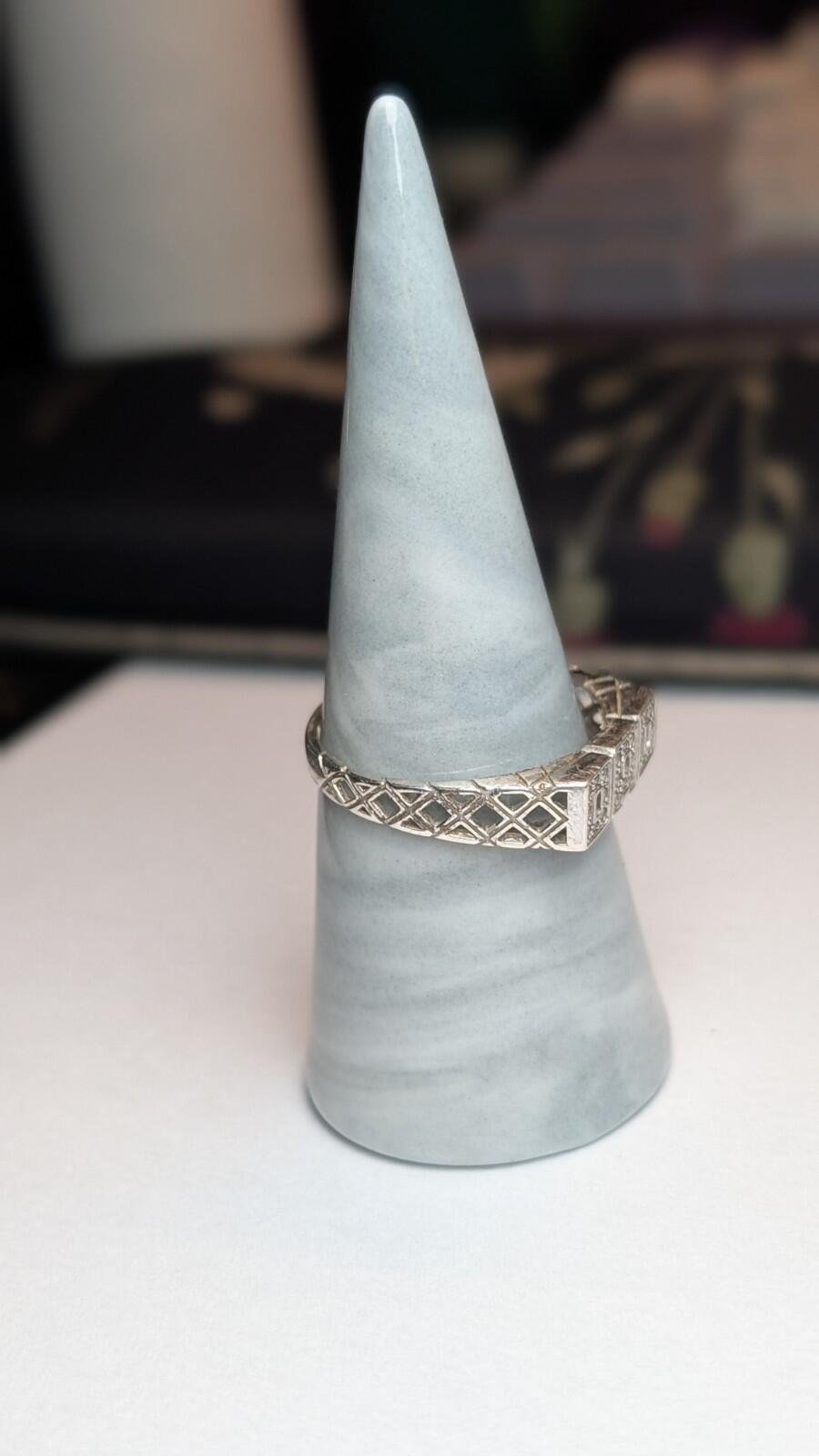Vintage Sterling Silver DAD Gemstone Ring | Size W | 925 Silver - Image 6