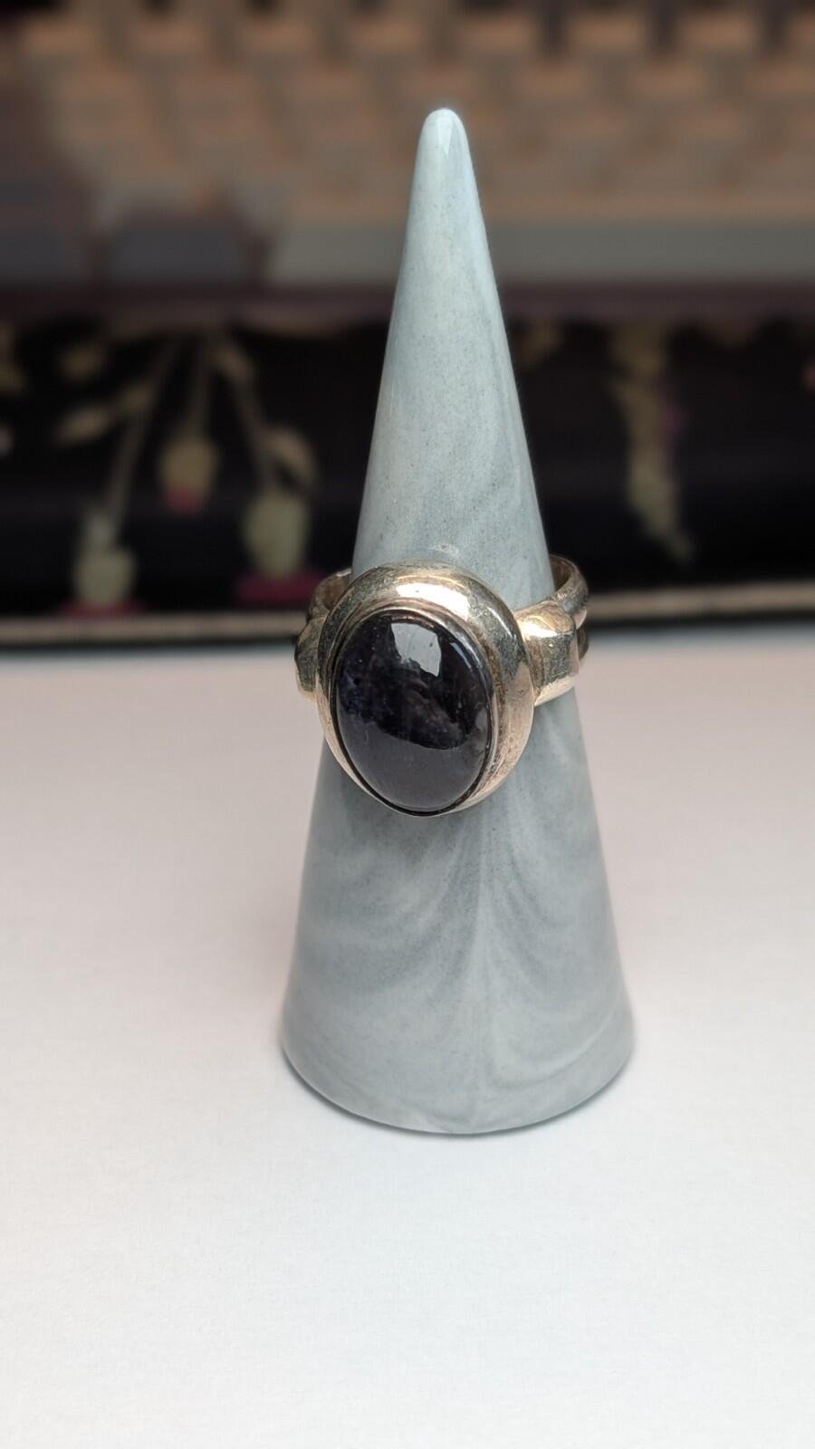 Vintage Sterling Silver Chunky Amethyst Ring | Size Q 1/2 | 925 Silver - Image 5