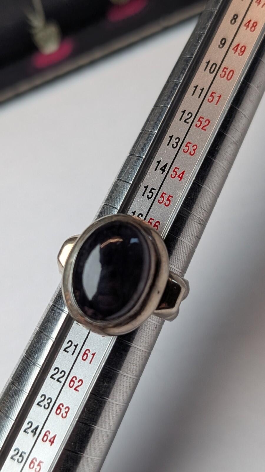 Vintage Sterling Silver Chunky Amethyst Ring | Size Q 1/2 | 925 Silver - Image 8
