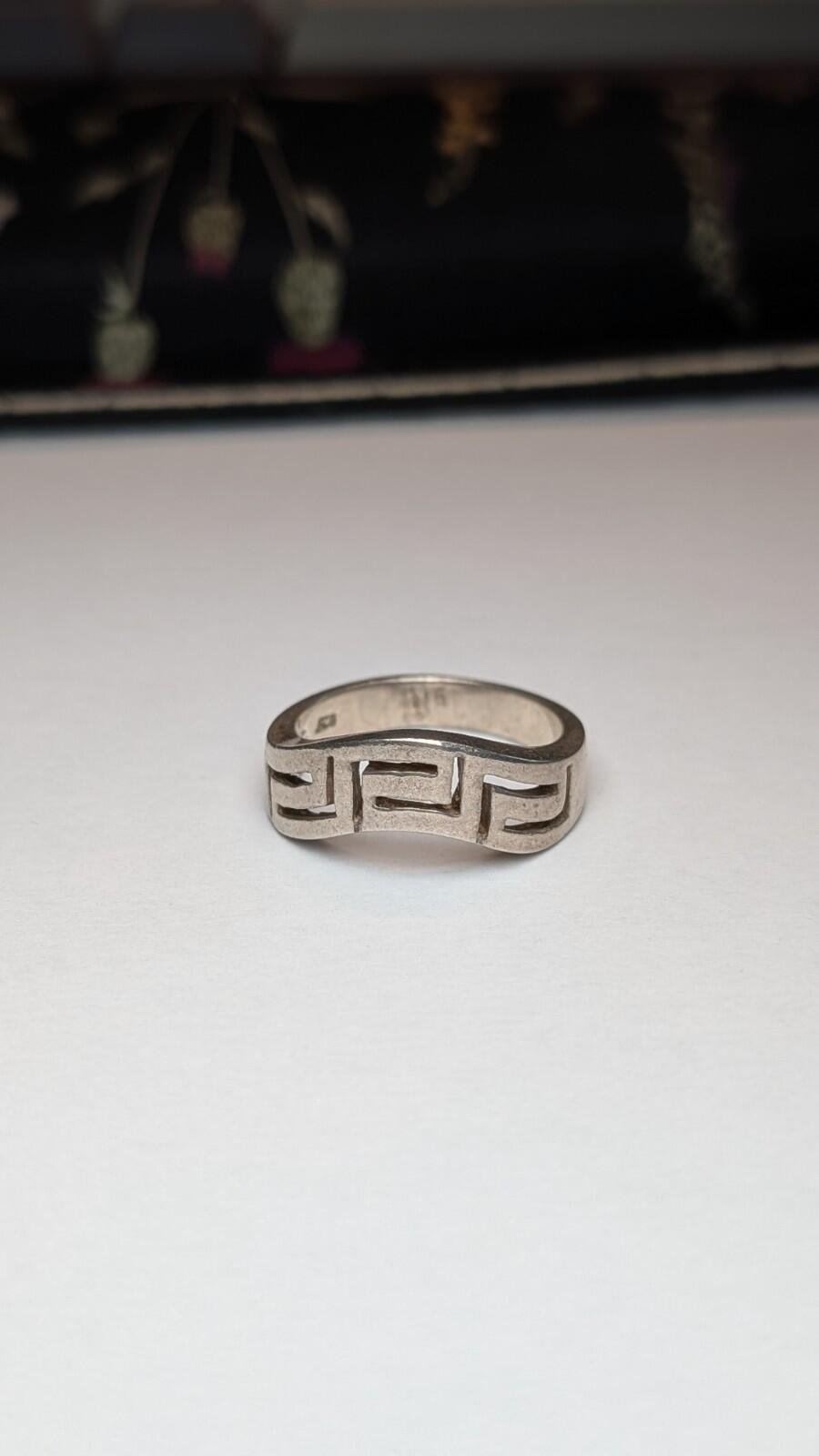 Vintage Sterling Silver Modernist Geometric Ring | Size U | 925 Silver - Image 2