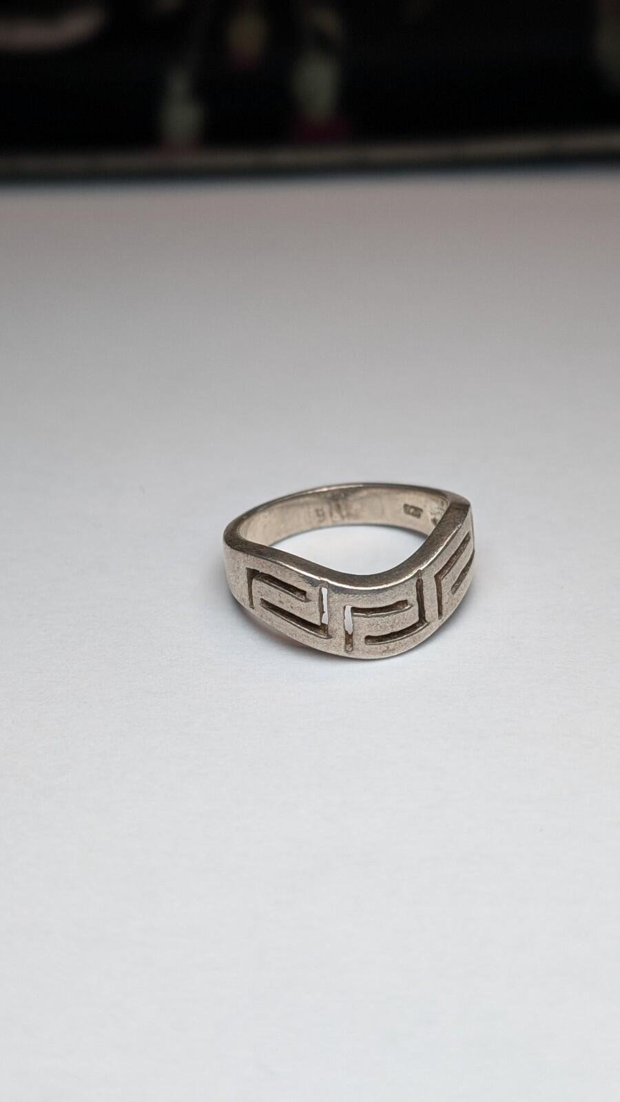 Vintage Sterling Silver Modernist Geometric Ring | Size U | 925 Silver - Image 4