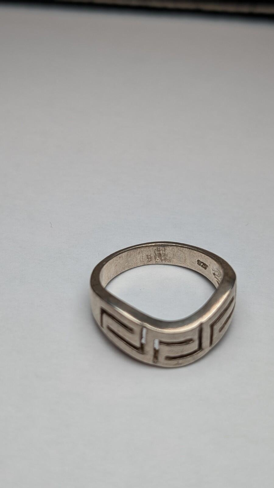 Vintage Sterling Silver Modernist Geometric Ring | Size U | 925 Silver - Image 6