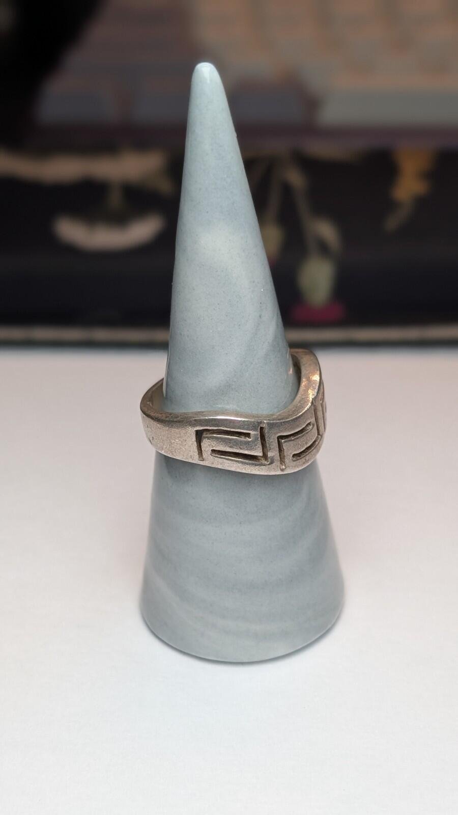 Vintage Sterling Silver Modernist Geometric Ring | Size U | 925 Silver - Image 7