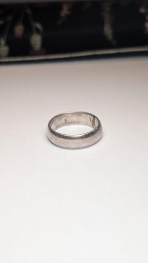 Vintage Sterling Silver Simple Band Ring | Size R 1/2 | 925 Silver