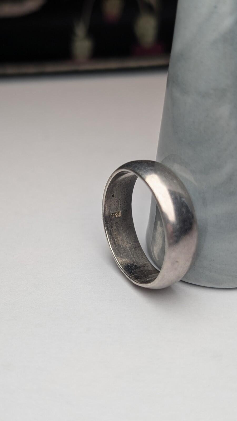 Vintage Sterling Silver Simple Band Ring | Size R 1/2 | 925 Silver - Image 4
