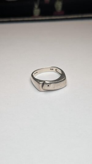 Vintage Sterling Silver Minimalist Signet Style Ring | Size O | 925 Silver