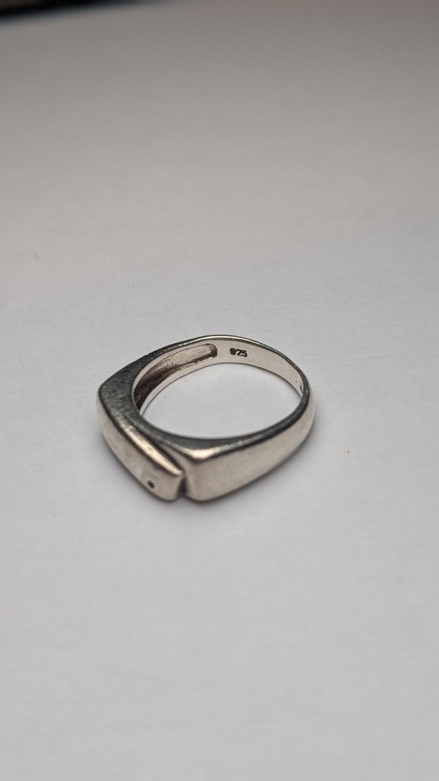 Vintage Sterling Silver Minimalist Signet Style Ring | Size O | 925 Silver - Image 3