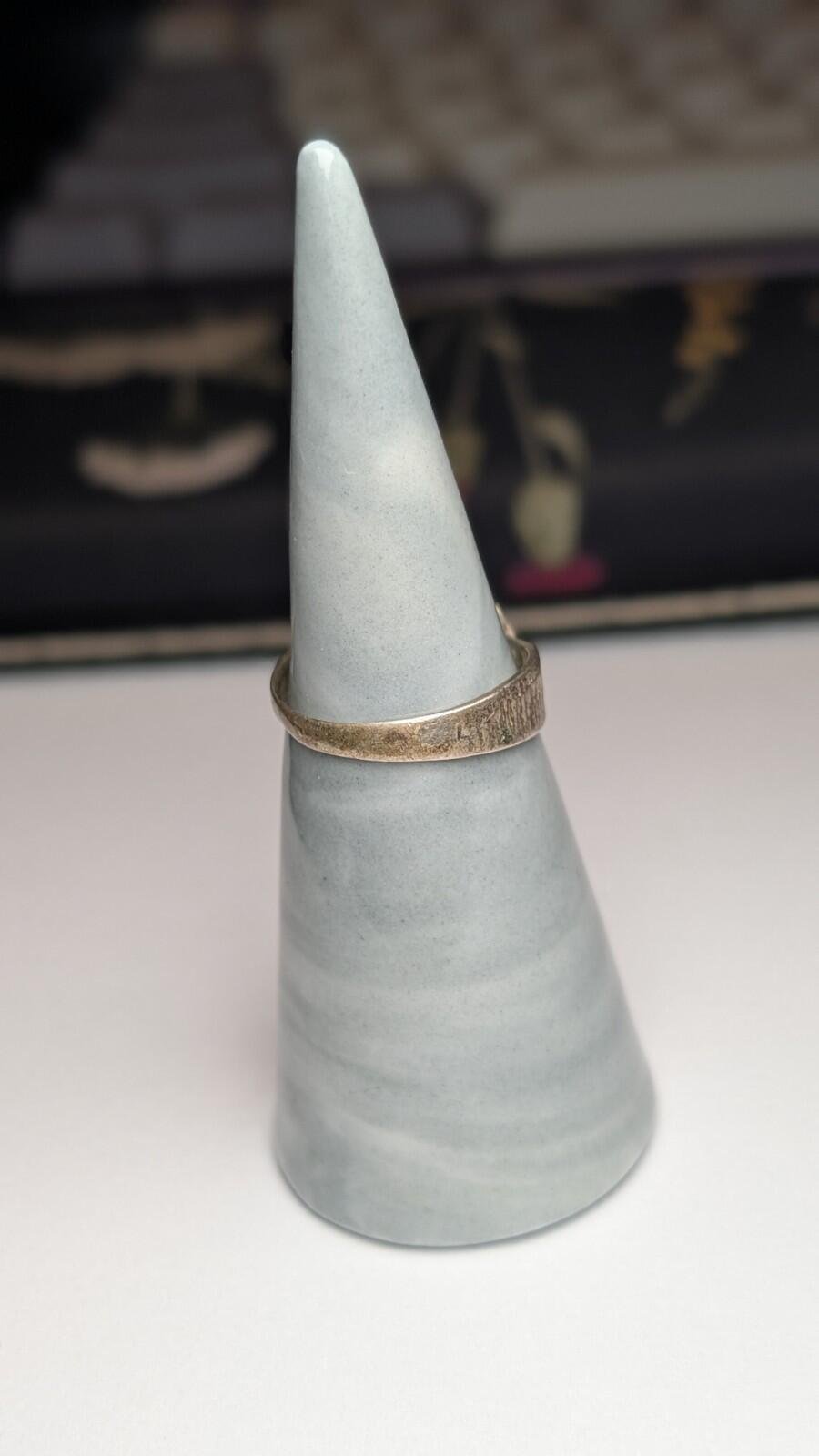 Vintage Sterling Silver Modernist Wave Band Ring | Size N | 925 Silver - Image 7