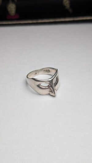Vintage Irish Sterling Silver Masquerade Mask Ring | Size L 1/2 | 925 Silver