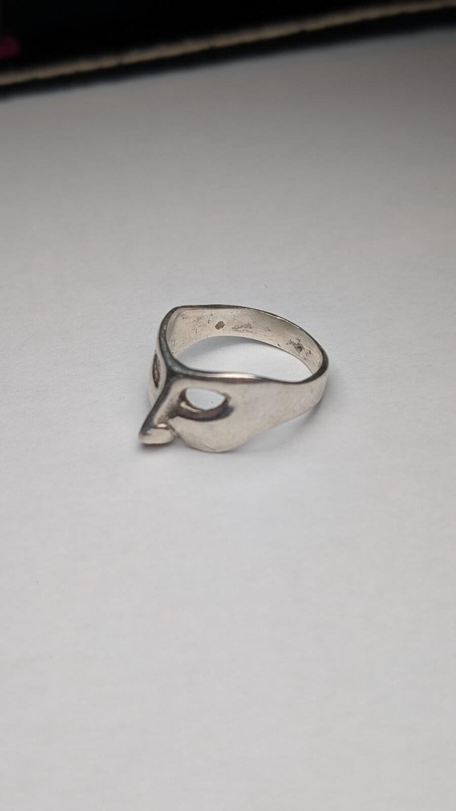 Vintage Irish Sterling Silver Masquerade Mask Ring | Size L 1/2 | 925 Silver - Image 5