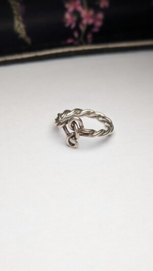 Vintage Sterling Silver 2014 Rope Ring | Size O 1/2 | 925 Silver