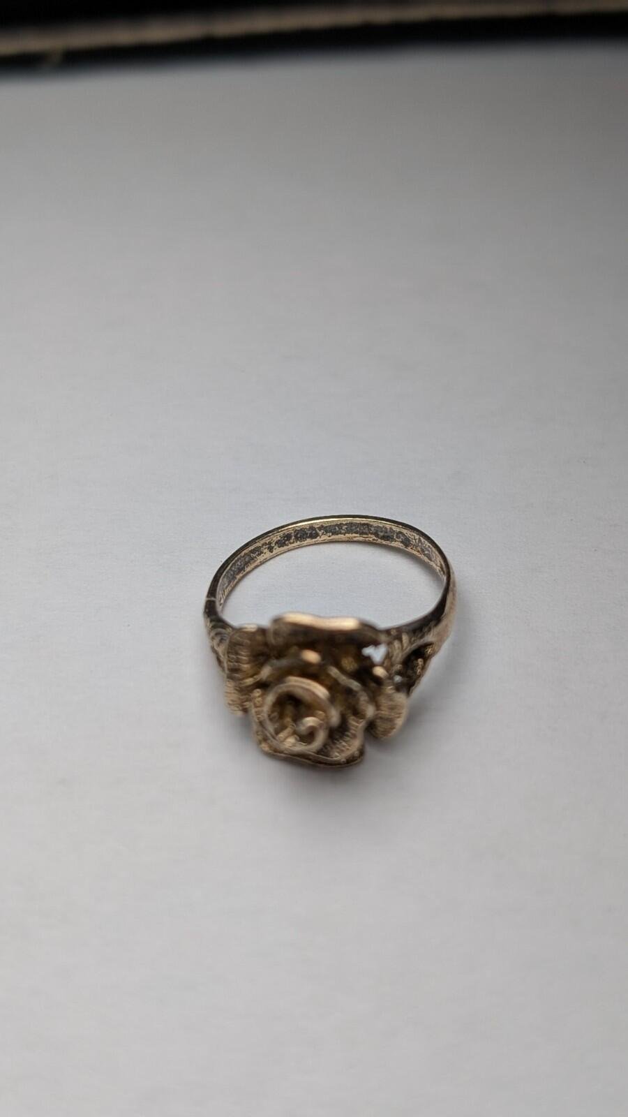 Vintage Sterling Silver Flower Rose Ring | Size K 1/2 | 925 Silver - Image 2