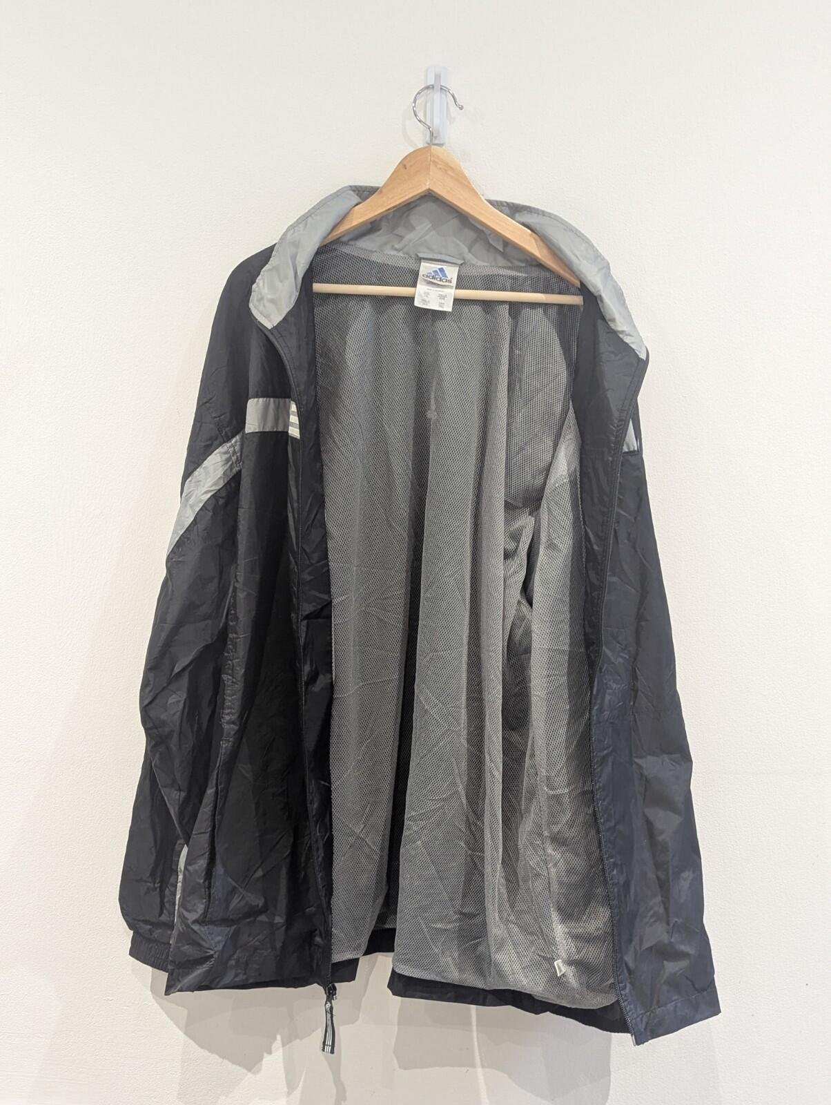 Vintage Adidas 2001 Black & White Jacket Windbreaker | Extra Extra Large XXL - Image 2