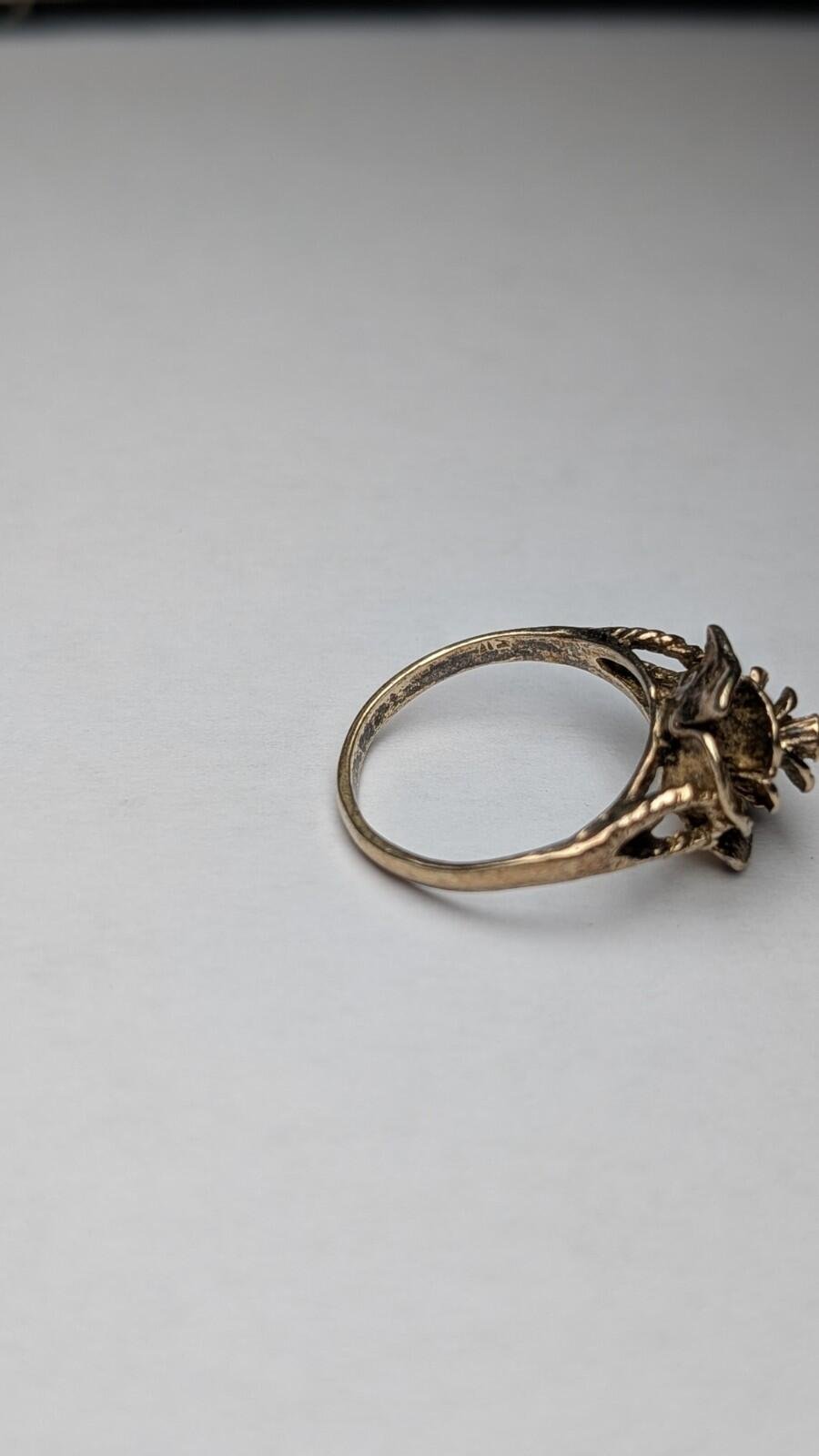 Vintage Sterling Silver Flower Rose Ring | Size K 1/2 | 925 Silver - Image 6