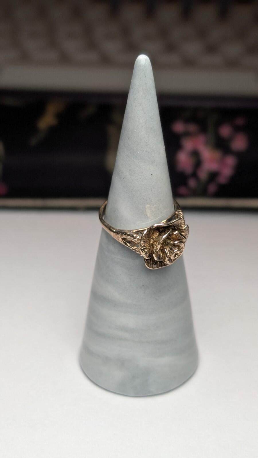 Vintage Sterling Silver Flower Rose Ring | Size K 1/2 | 925 Silver - Image 10