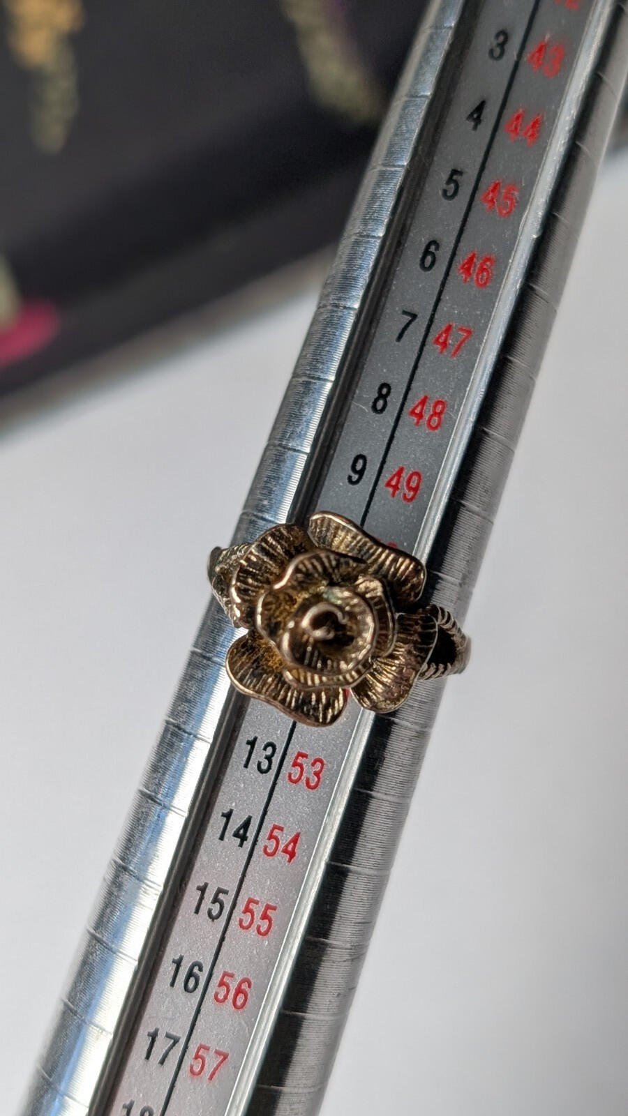 Vintage Sterling Silver Flower Rose Ring | Size K 1/2 | 925 Silver - Image 11