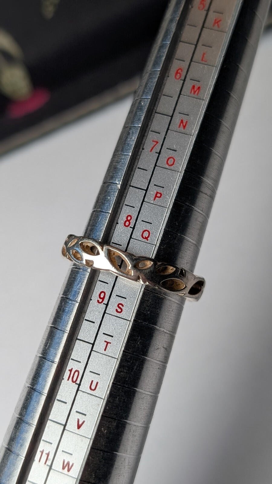 Vintage Sterling Silver Thin Floral Flowers Band Ring | Size R | 925 Silver - Image 7