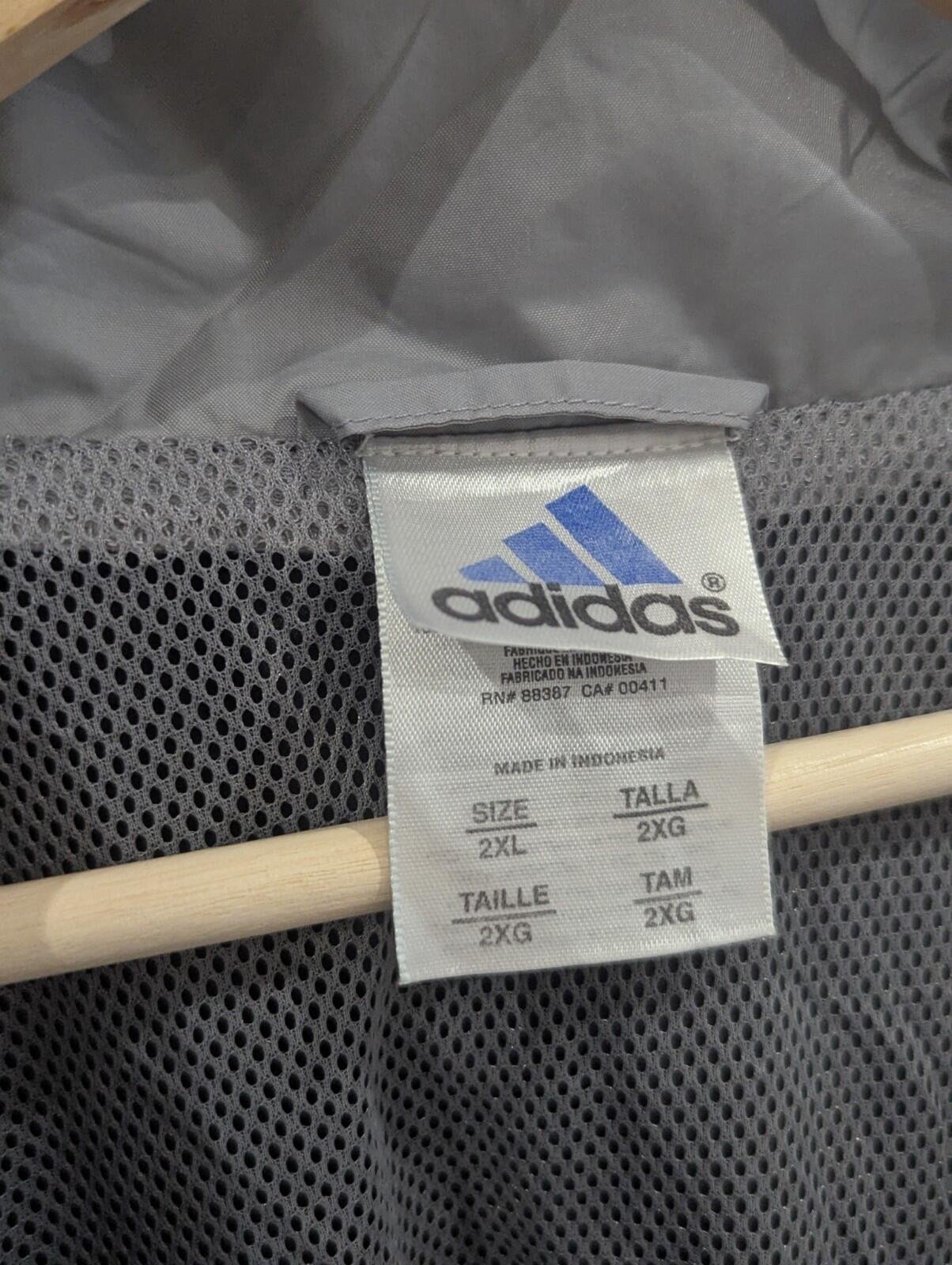 Vintage Adidas 2001 Black & White Jacket Windbreaker | Extra Extra Large XXL - Image 6
