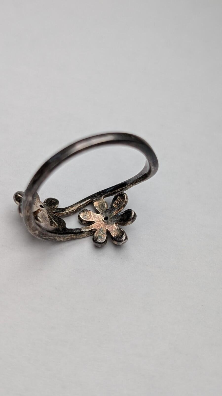 Vintage Sterling Silver Daisy Flower Ring | Size Q | 925 Silver - Image 6