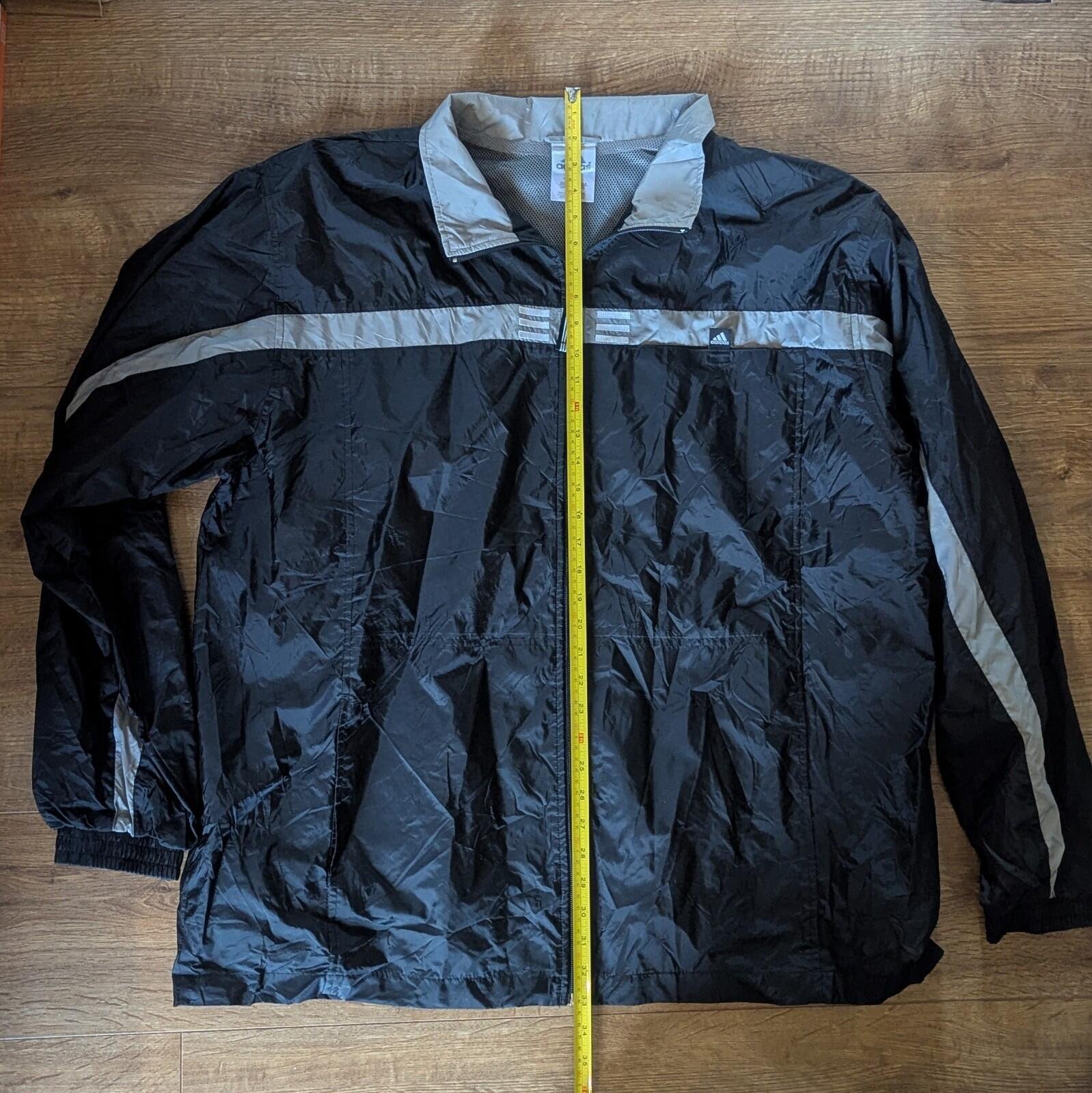 Vintage Adidas 2001 Black & White Jacket Windbreaker | Extra Extra Large XXL - Image 9