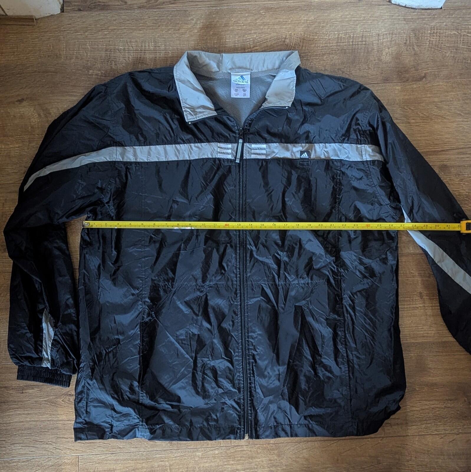 Vintage Adidas 2001 Black & White Jacket Windbreaker | Extra Extra Large XXL - Image 10